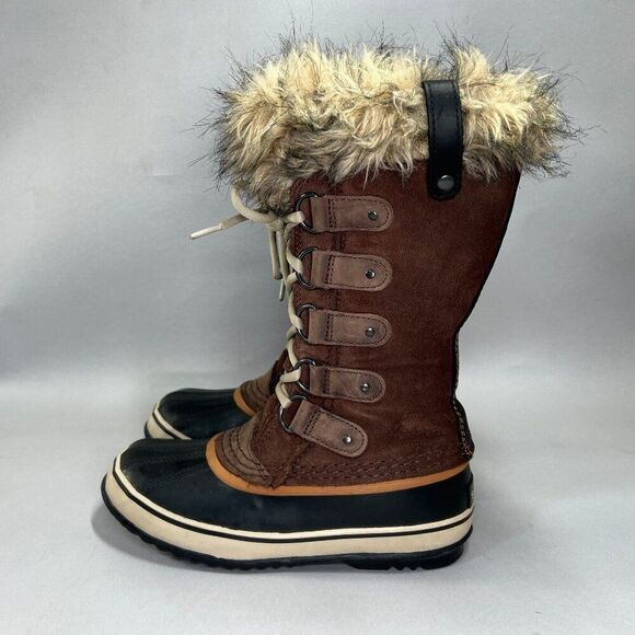 Sorel JOAN OF ARCTIC Boots Women's Size 7 Waterproof Brown Suede Winter Snow - Picture 5 of 14